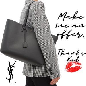 YSL Yves Saint Laurent Shopping Leather Tote